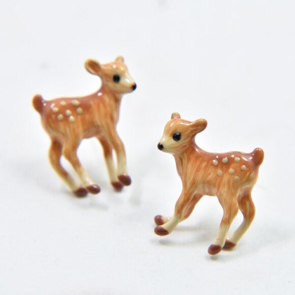 LES NEREIDES Deer  🌸 Stud  Earrings Anthropologie - Picture 1 of 2